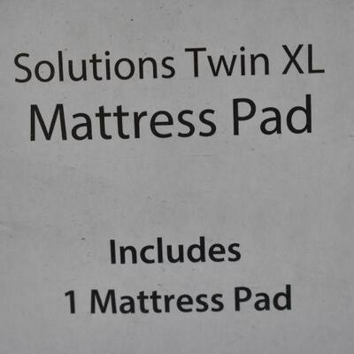 Twin XL Mattress Pad by Mainstays Solutions Quilted w/ Odor & Temp Control - New