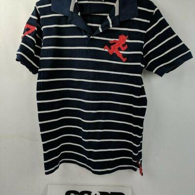 Play Cloths Shirt Adult Large Navy Red White Polo Stripe Streetwear Hip Hop Mens