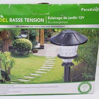 Paradise GL33966BK Black Aluminum Low Voltage LED Path Light Kit, Open Box - New