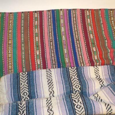 2 South west blanket throws/ hand made and other machine made.