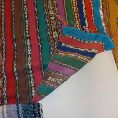 2 South west blanket throws/ hand made and other machine made.