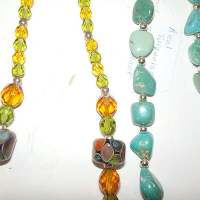 New Hand made south western necklaces combo real and manufactures stones.