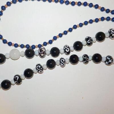 New hand crafted necklaces w/ real and synthetic stones.