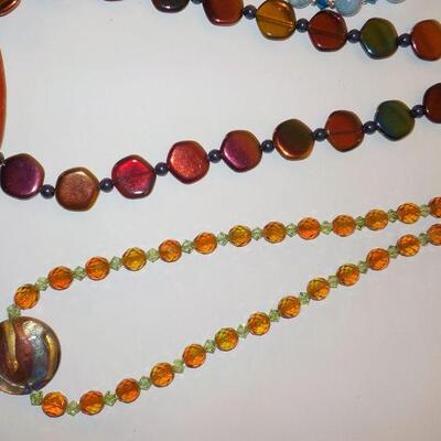 South west  precious  stone and synthetic stone necklaces.