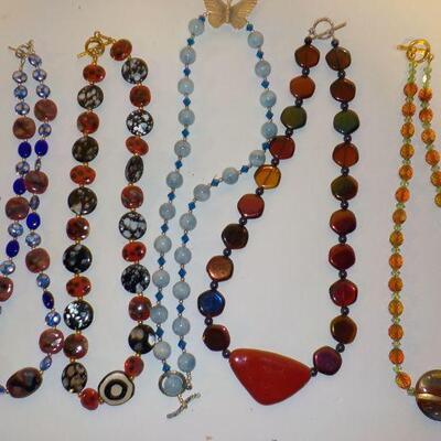 South west  precious  stone and synthetic stone necklaces.