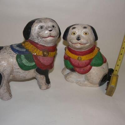 2- Hand Crafted Latin Show Dogs.