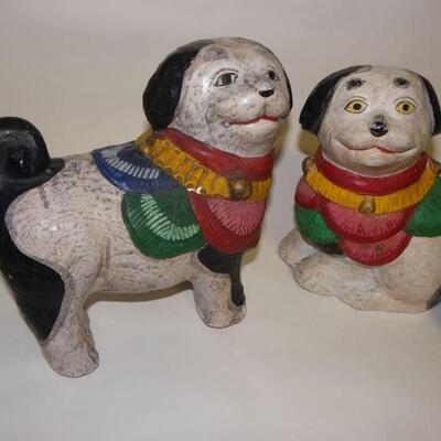 2- Hand Crafted Latin Show Dogs.