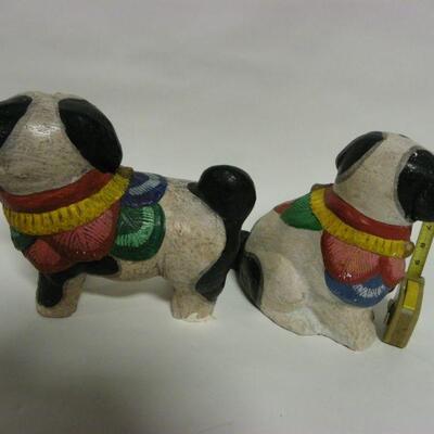 2- Hand Crafted Latin Show Dogs.