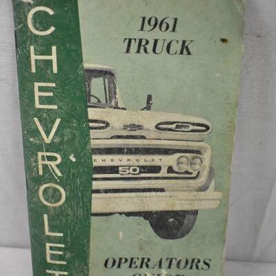Chevy Owner's Manual 1961 Truck Vintage