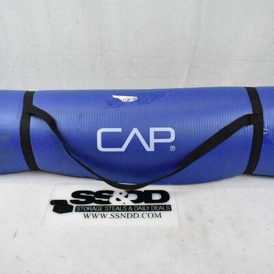 CAP High Density Oversized Exercise Yoga Mat w/ Carry Strap, 75x39