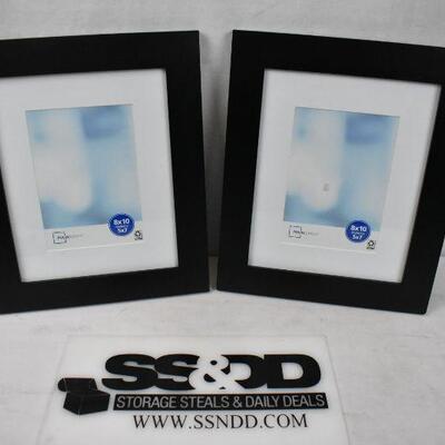 Mainstays Black Frames, Qty 2, 8x10 matted to 5x7. Small Scratches/scuffs