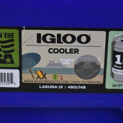 Igloo 12 Qt Laguna Cooler - Blue - Warehouse dirt & scuffs