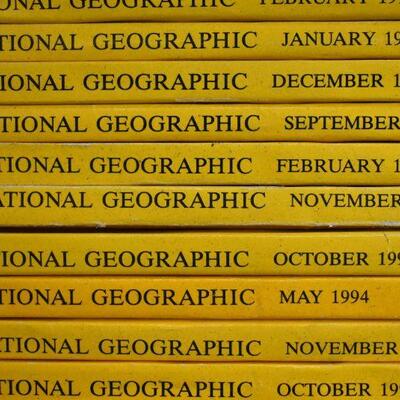 57 Issues National Geographic January 1991 - December 1997, Vintage