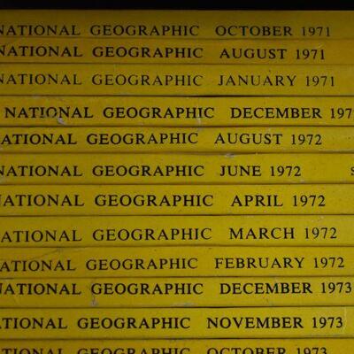 44 Issues National Geographic: January 1971 -to- December 1977 - Vintage