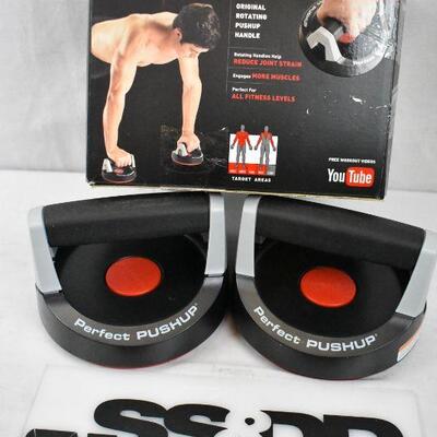 Perfect Fitness Perfect Pushup Rotating Push Up Handles, Pair. Used. Work