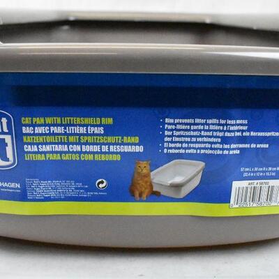 Catit Litter Pan with Rim, Taupe, scuffed