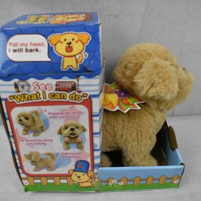 Vokodo Playful Teacup Puppy Walks Barks Sits, Wags Tail Interactive, Used. Works