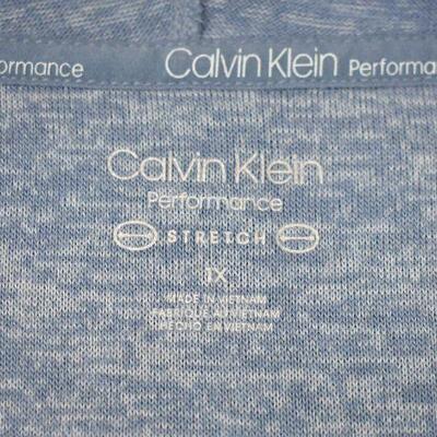 Calvin Klein Women's Performance Cowl-Neck Sweatshirt. Light blue, size 1X