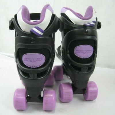 Mongoose MG-097G-S Girls Size Small Quad Rollerblade Skates, Purple - New