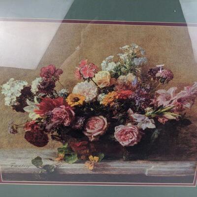 Painting of Flowers by Fantin Latour , Large Print, 40.5x34.5