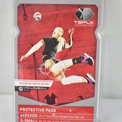 Volleyball Knee Pads by McDavid Teflx, Adult XS, WHITE, $20 Retail - New