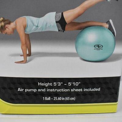 Athletic Works 65cm Exercise Yoga Ball - New