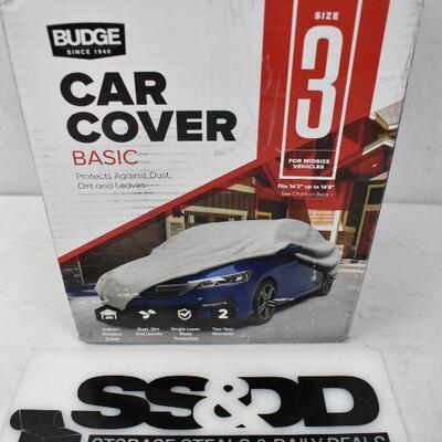 Budge Lite Car Cover, Basic Indoor Protection for Cars, Size 3 - New