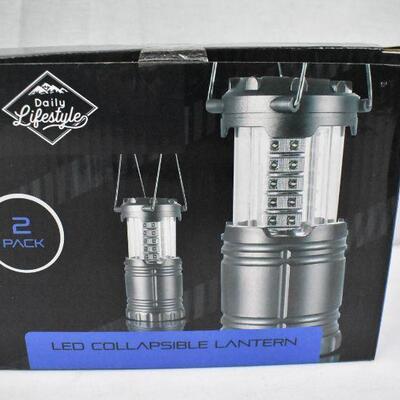 Two 2 Packs Portable Outdoor LED Lantern Camping Lanterns (4 total) - New