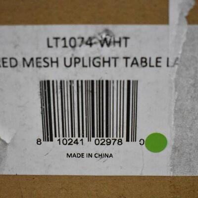Simple Designs Wired Mesh Uplight Table Lamp - New