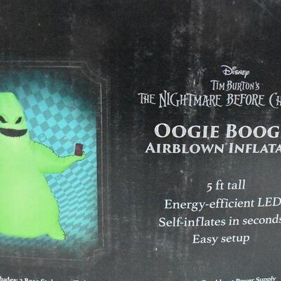 Airblown 5 Foot Height Halloween Inflatable Disney Oogie Boogie - New