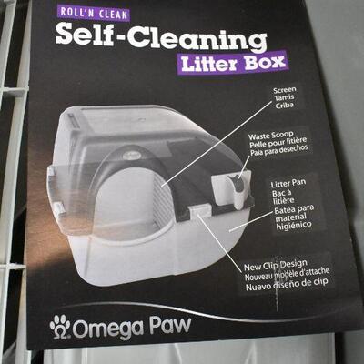 Omega Paw Elite Self-Cleaning Litter Box, Black - New