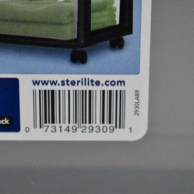 Sterilite Wide 3 Drawer Cart Black & Clear - New