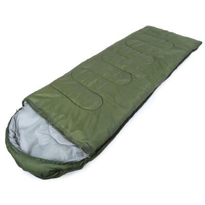 Qty 2 Comfortable Lightweight Sleeping Bag (Army Green) - New