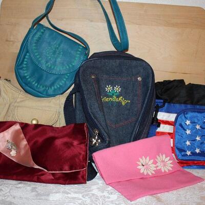 Small purses and backpacks