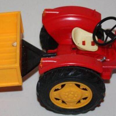 New Vintage Farm Tractor with Trailer