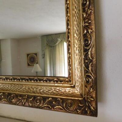 Vintage Wood Framed Gilded Wall Mirror 29