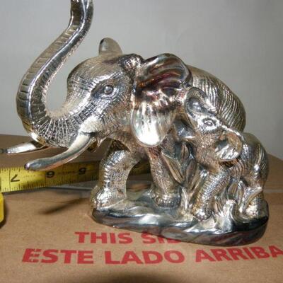 Electroplated silver Elephant from India