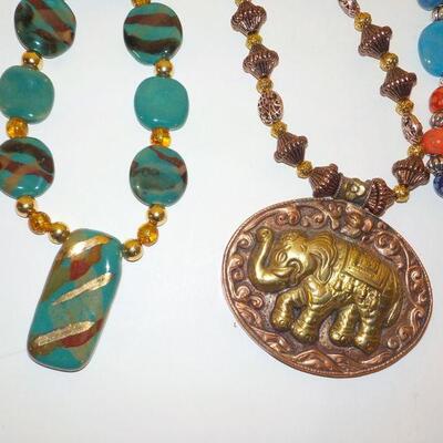3 India and Peruvian style new necklaces.