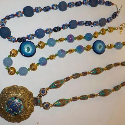 3 Peruvian style new necklaces.