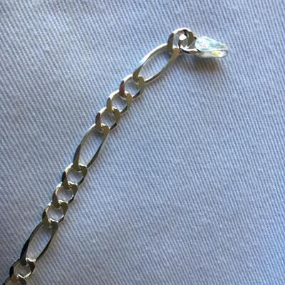 Sterling Heavy Link Chain 7” Bracelet 6 grams