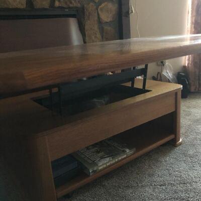 Wood Coffee Table with Modern Lift Top
