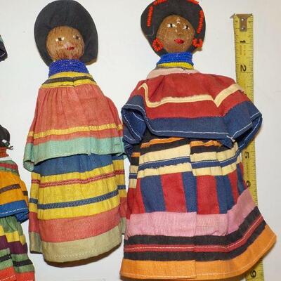 South American hand crafted dolls small.