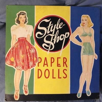 Collection of 10 Vintage Paper Doll Sets