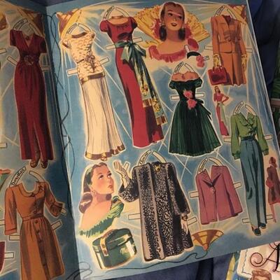 Collection of 9 Vintage Paper Doll Sets
