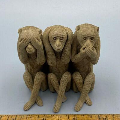 See No Evil, Hear No Evil, Speak No Evil Monkey Figurine YD#011-1120-00056