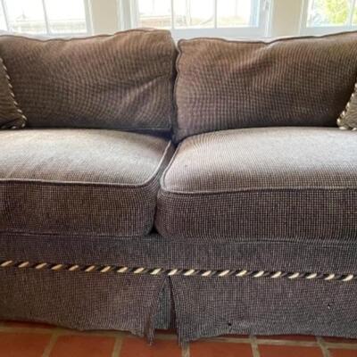 Charcoal gray custom sofa 