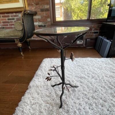 Pair of glass side tables