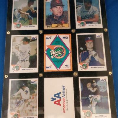 Lot 48: Plaque of Signed Baseball Cards