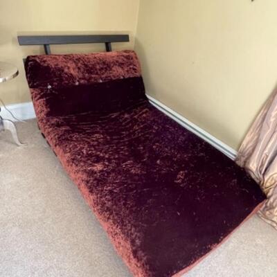 Crushed velvet futon