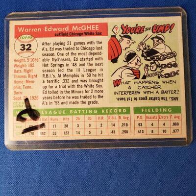 Lot 52: Topps  Ed McGhee Baseball Card